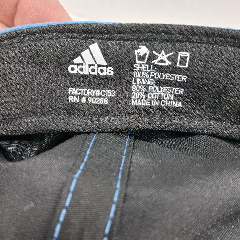 Adidas Fairway‎ Collection Blue Golf Hat Adjustable Strapback Three Stripes Cap